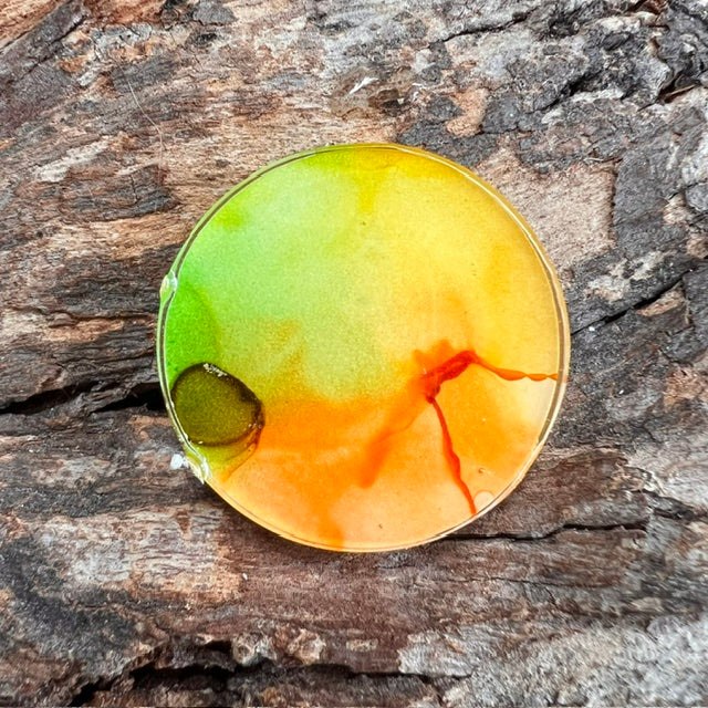 Fluid Art tag - circle medium