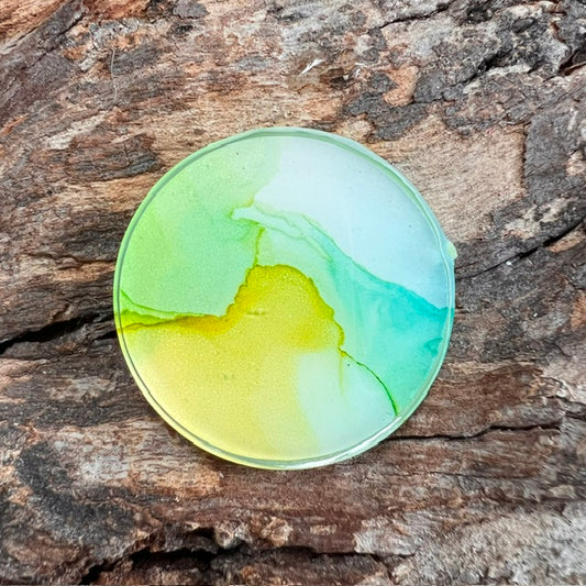 Fluid Art tag - circle medium