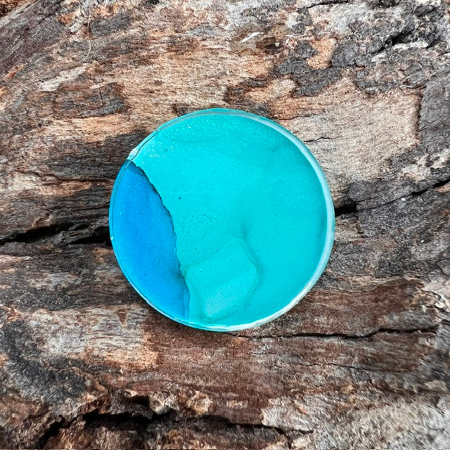 Fluid Art tag - circle small