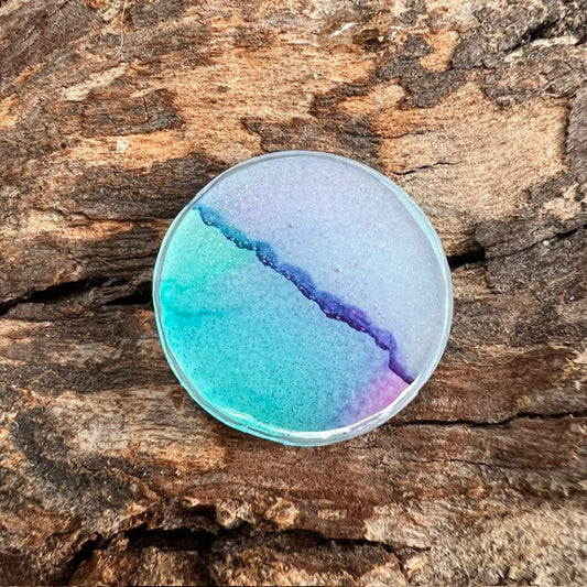 Fluid Art tag - circle small