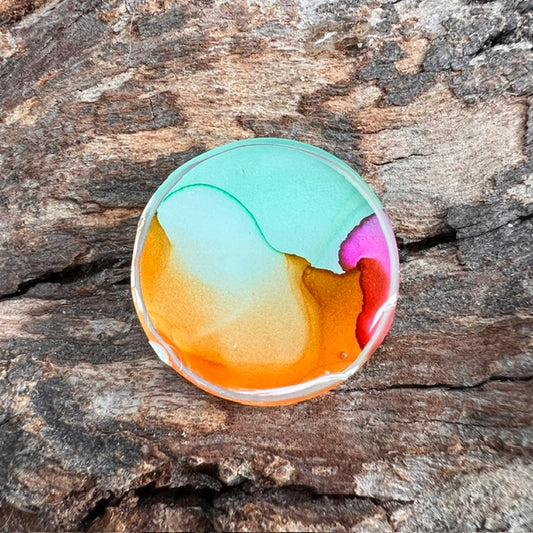 Fluid Art tag - circle small