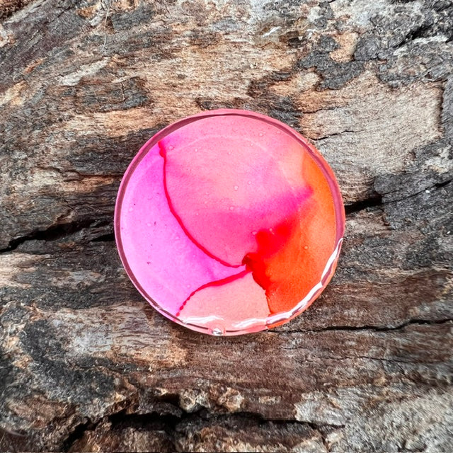 Fluid Art tag - circle small