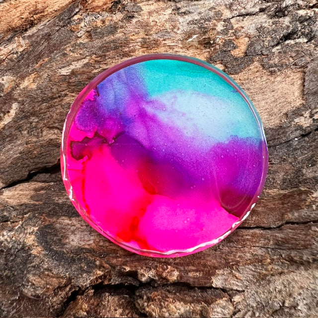 Fluid Art tag - circle large