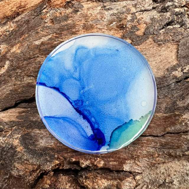 Fluid Art tag - circle large