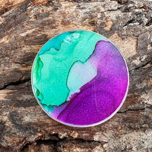 Fluid Art tag - circle large