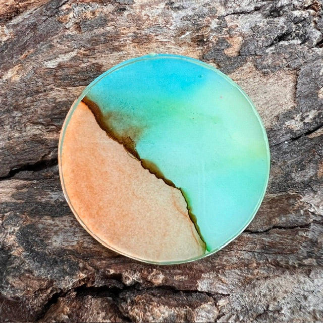 Fluid Art tag - circle large