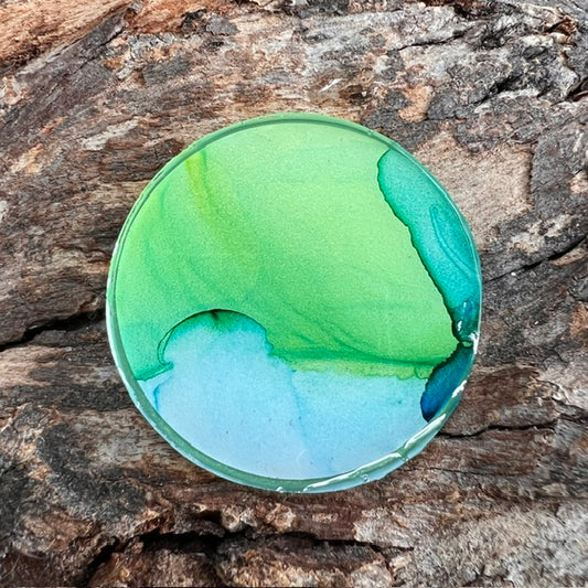Fluid Art tag - circle large