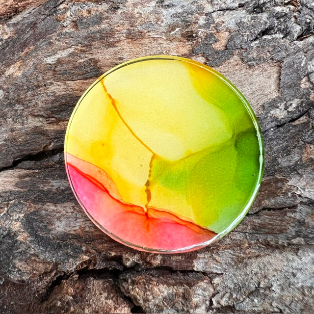 Fluid Art tag - circle large