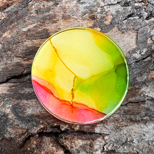 Fluid Art tag - circle large