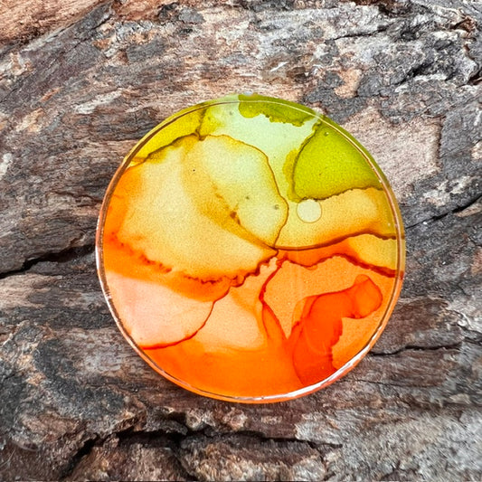 Fluid Art tag - circle large