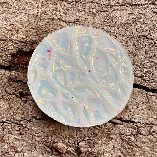 White opal tag - Mother of Pearl