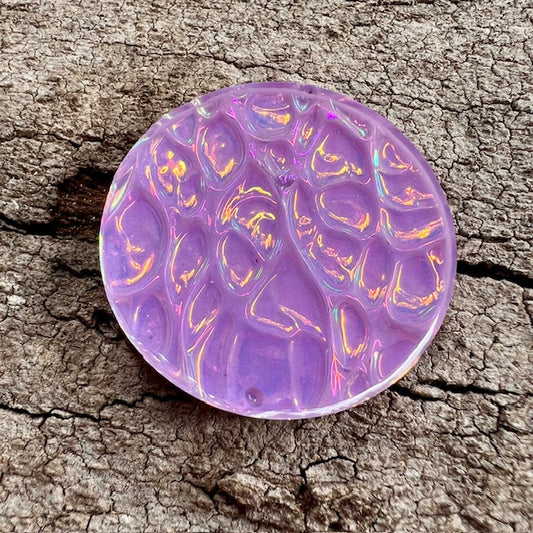 Purple opal tag - Mother of Pearl