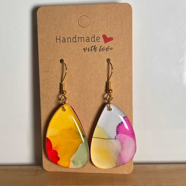 Fluid Art earrings (*colour mix)
