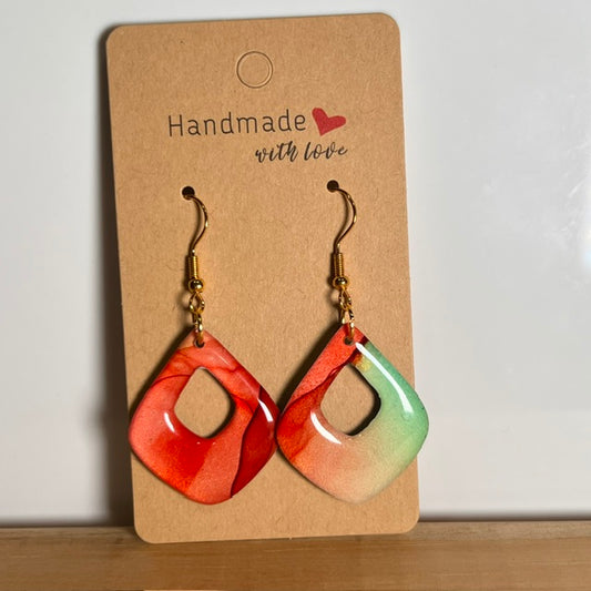 Fluid Art earrings (*colour mix)