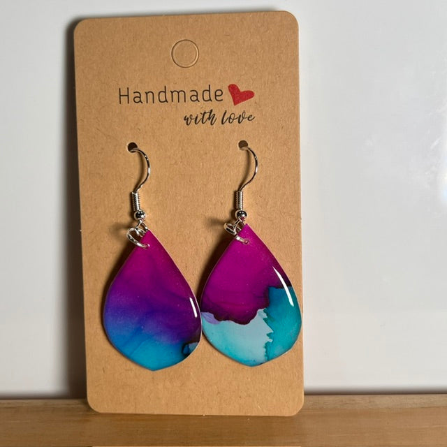 Fluid Art earrings (*colour mix)