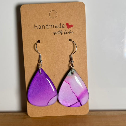 Fluid Art earrings (*colour mix)