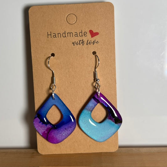 Fluid Art earrings (*colour mix)