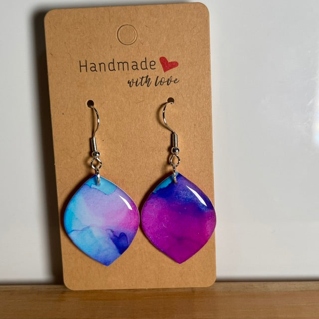 Fluid Art earrings (*colour mix)