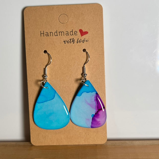 Fluid Art earrings (*colour mix)