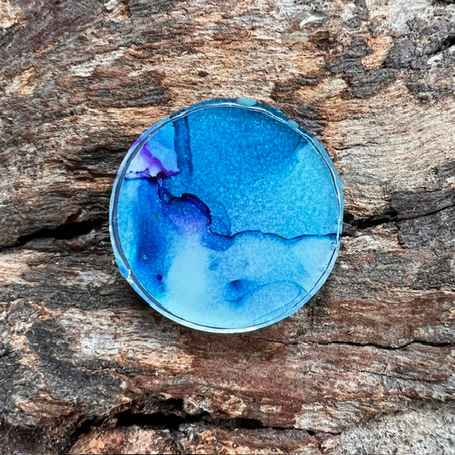 Fluid Art tag - circle small
