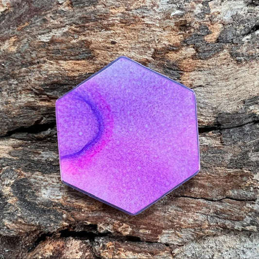 Fluid Art tag - hexagon small