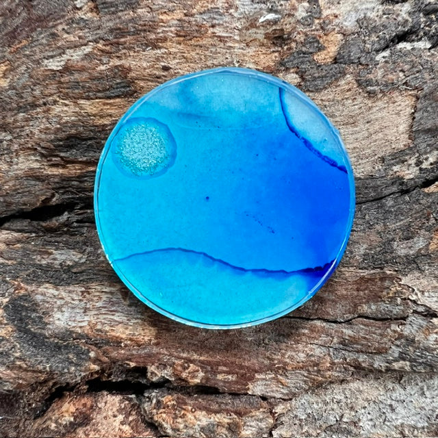 Fluid Art tag - circle medium