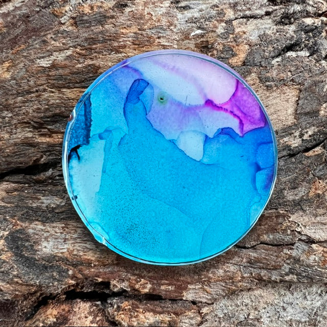 Fluid Art tag - circle large