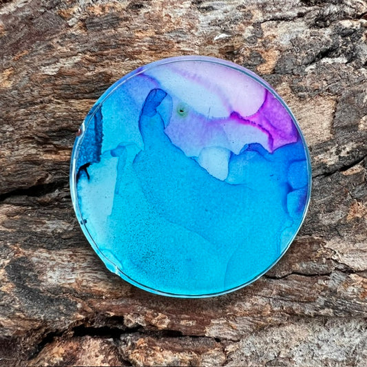 Fluid Art tag - circle large