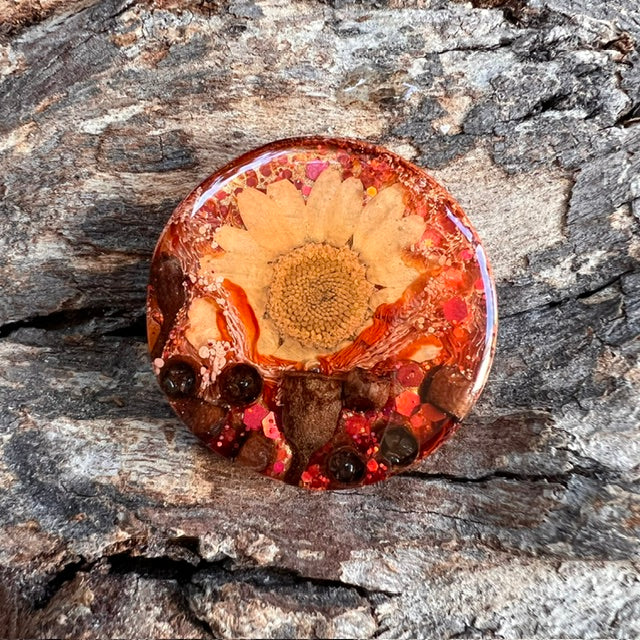 Autumn glow tag - circle medium