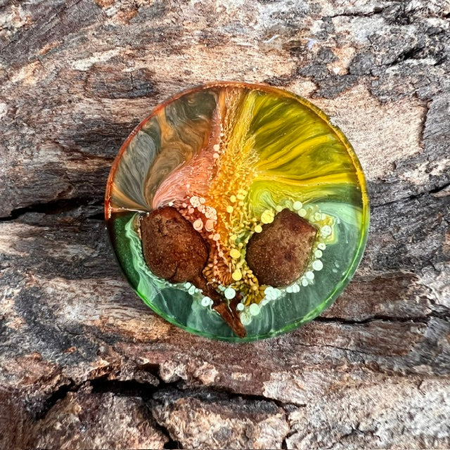 Autumn glow tag - circle medium