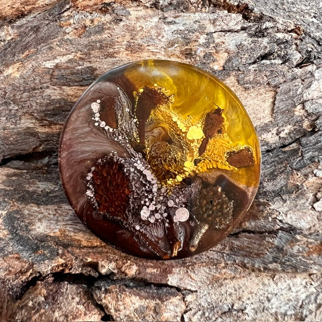 Autumn glow tag - circle large