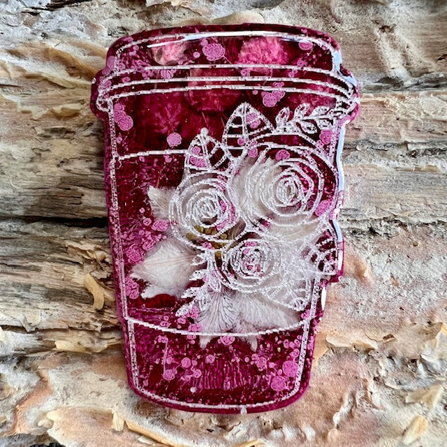 Coffee cup tag