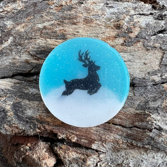 Magical Forest snow tag - circle medium