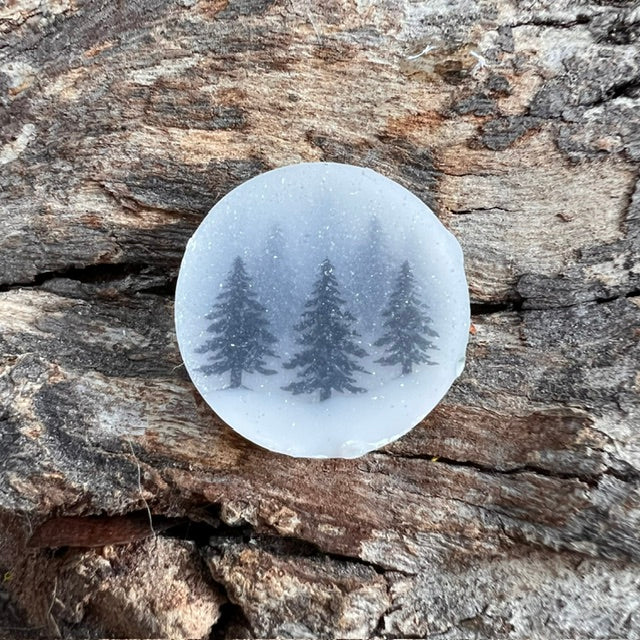 Magical Forest snow tag - circle small