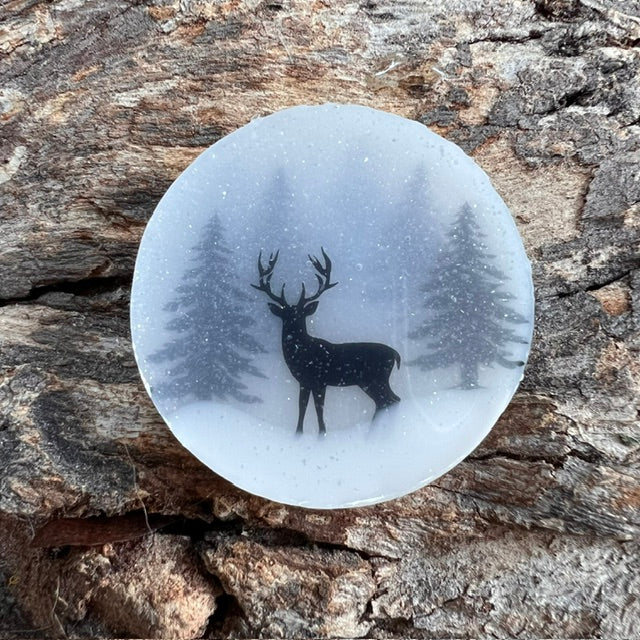 Magical Forest snow tag - circle large