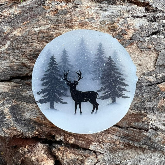 Magical Forest snow tag - circle large