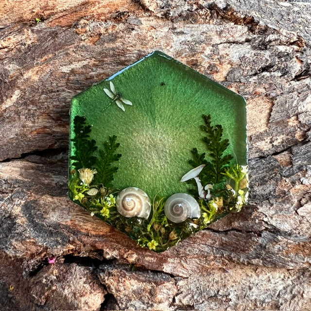 Magical Forest tag - hexagon large