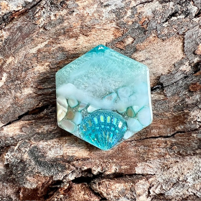 Beach tag - hexagon small