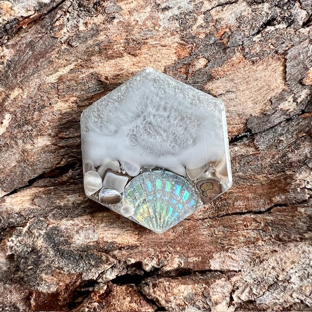 Beach tag - hexagon small