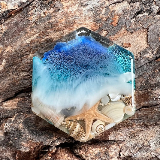 Beach tag - hexagon large