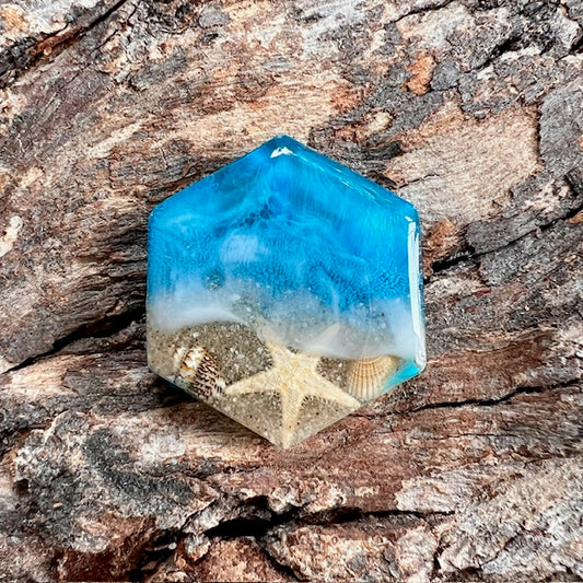 Beach tag - hexagon small