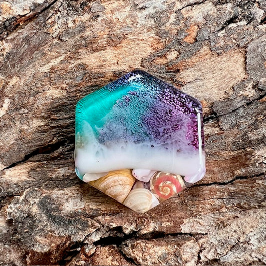Beach tag - hexagon small