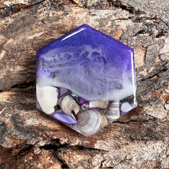 Beach tag - hexagon large