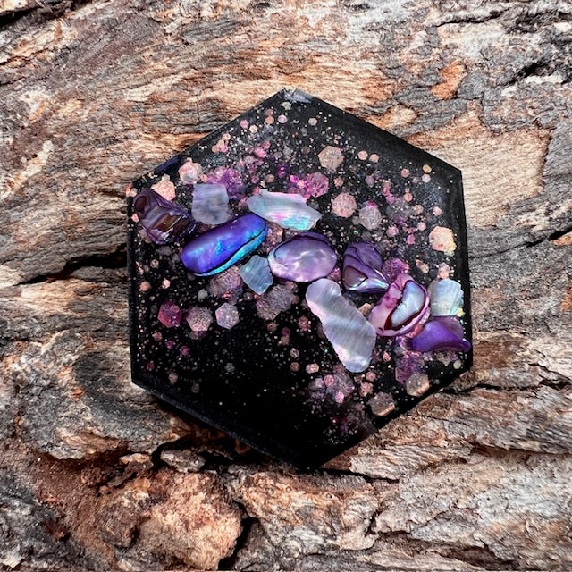 Galaxy tag - hexagon large