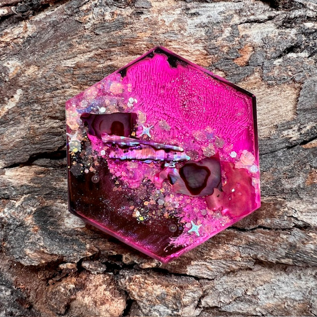 Galaxy tag - hexagon large