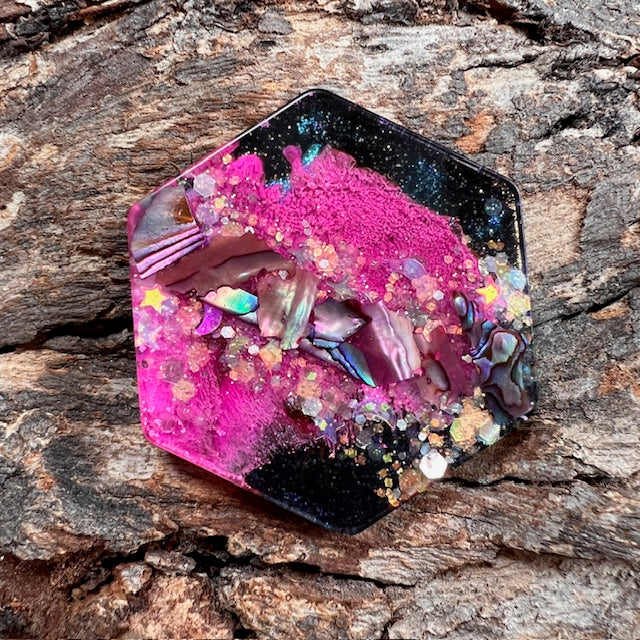 Galaxy tag - hexagon large