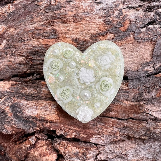 Heart roses tag