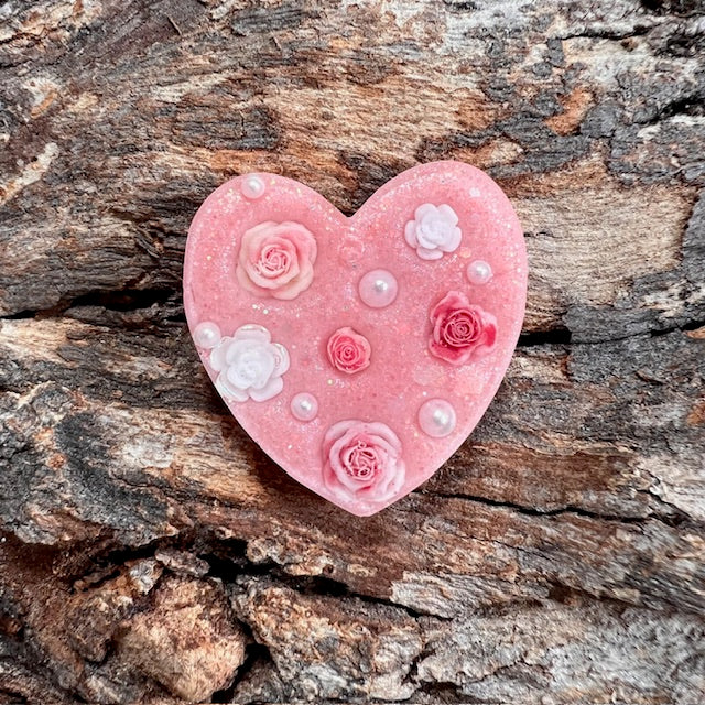 Heart roses tag