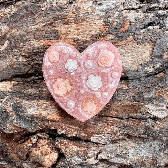 Heart roses tag