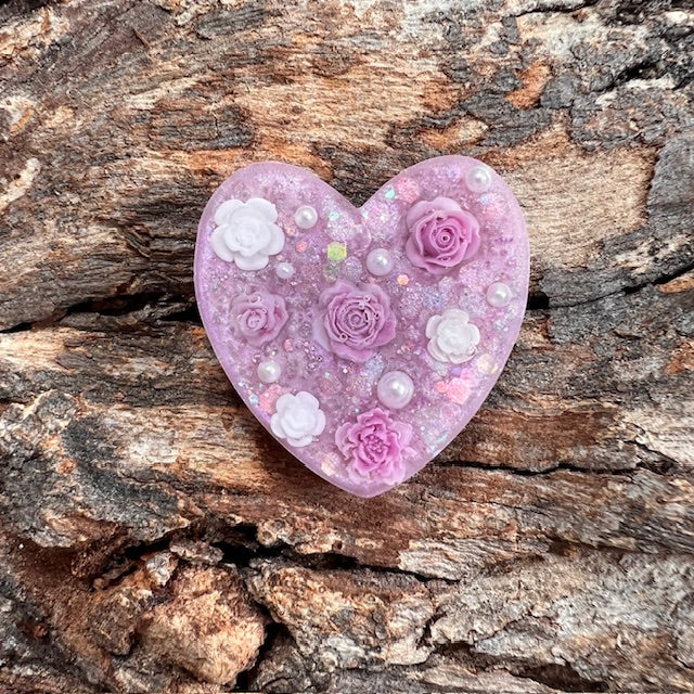 Heart roses tag